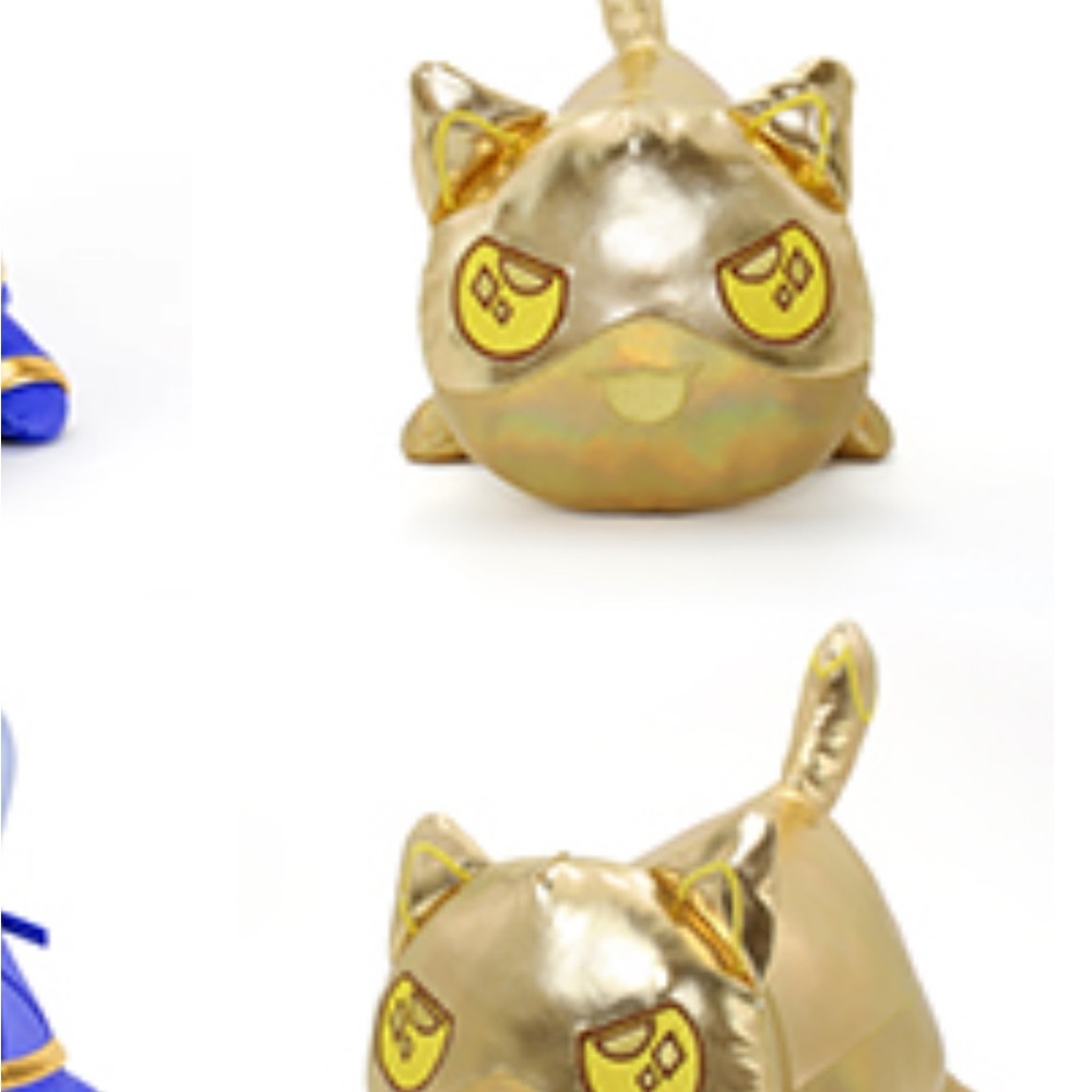 Aphmau meemoews Gold Cat Plush Toy w/ stickers